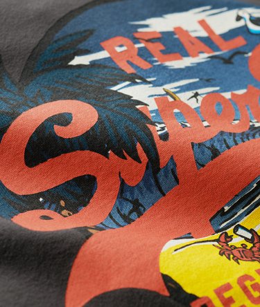 Hoodie met Vintage-logo en grafische print Image 3