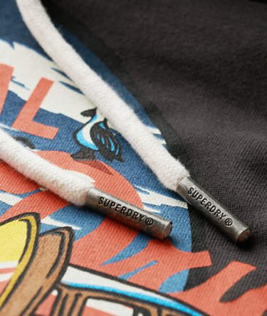 Hoodie met Vintage-logo en grafische print Image 4