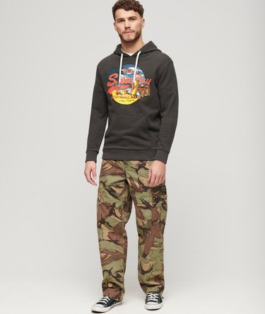 Hoodie met Vintage-logo en grafische print Image 5