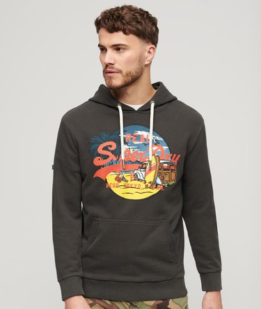 Hoodie met Vintage-logo en grafische print Image 1