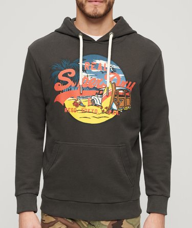 Hoodie met Vintage-logo en grafische print Image 7