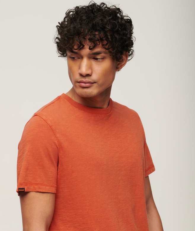 Crew Neck Slub Short Sleeved T-shirt