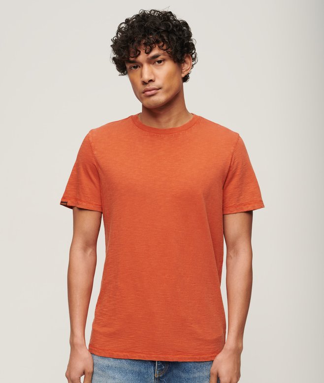 Crew Neck Slub Short Sleeved T-shirt