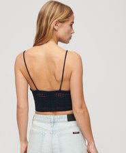 Jersey-Bustier mit Spitze