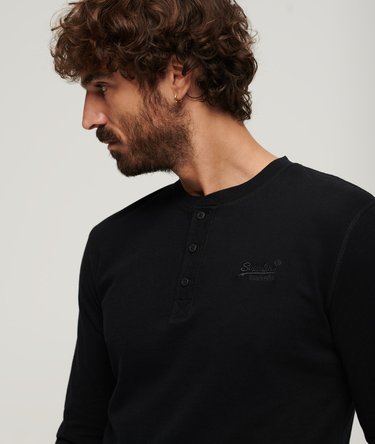 Vintage Logo top med broderi og halv knaplukning Image 2