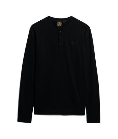 Vintage Logo top med broderi og halv knaplukning Image 6