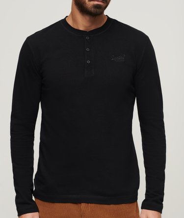 Vintage Logo top med broderi og halv knaplukning Image 7