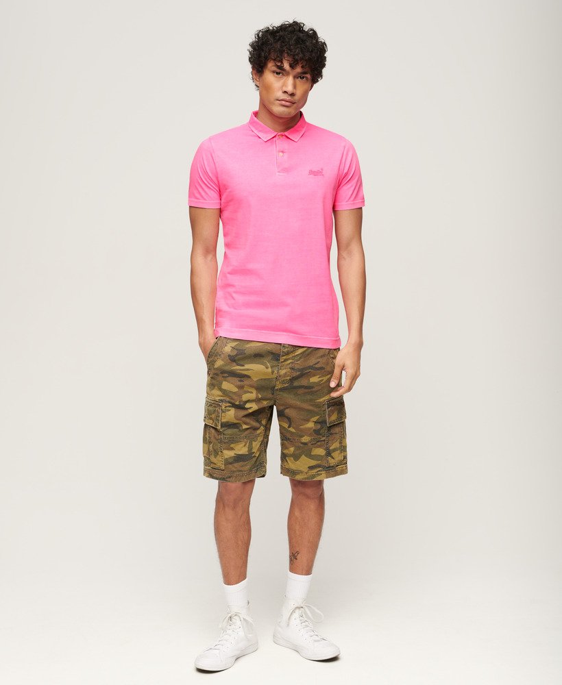Heren Essential Neon poloshirt van jersey met logo in dry fluro