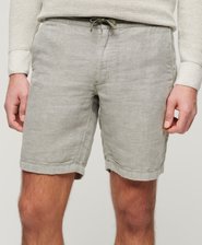 Short en lin avec cordon de serrage