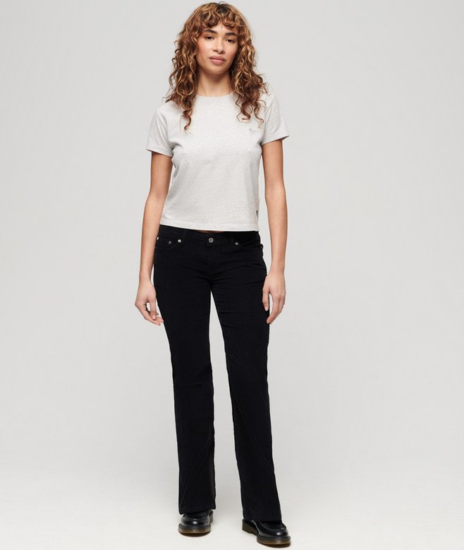 Low Rise Cord Flare Jeans