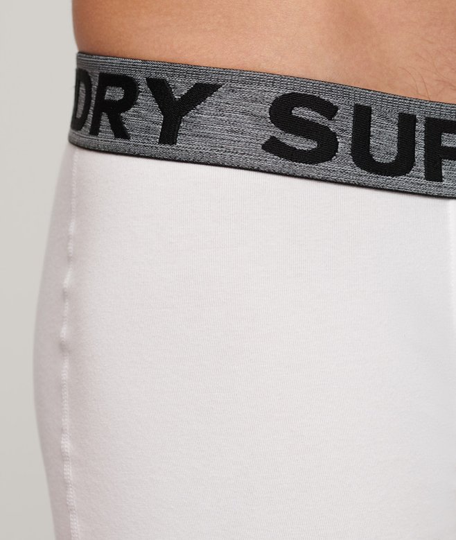 Superdry boxershorts 3-pack zwart effen katoen slim fit