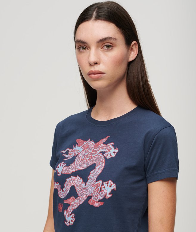 Womens Superdry X Komodo Dragon Slim T Shirt In Richest Navy Superdry UK womens-superdry-x-komodo-dragon-slim-t-shirt-in-richest-navy-superdry-uk