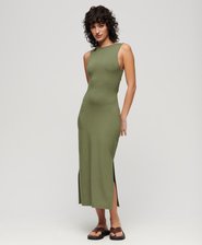 Jersey Twist Back Midi Dress