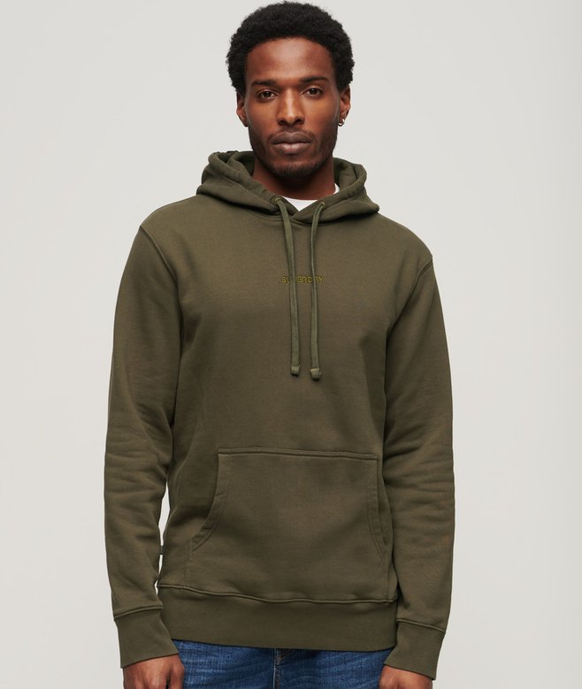 Micro Logo Graphic Loose Hoodie