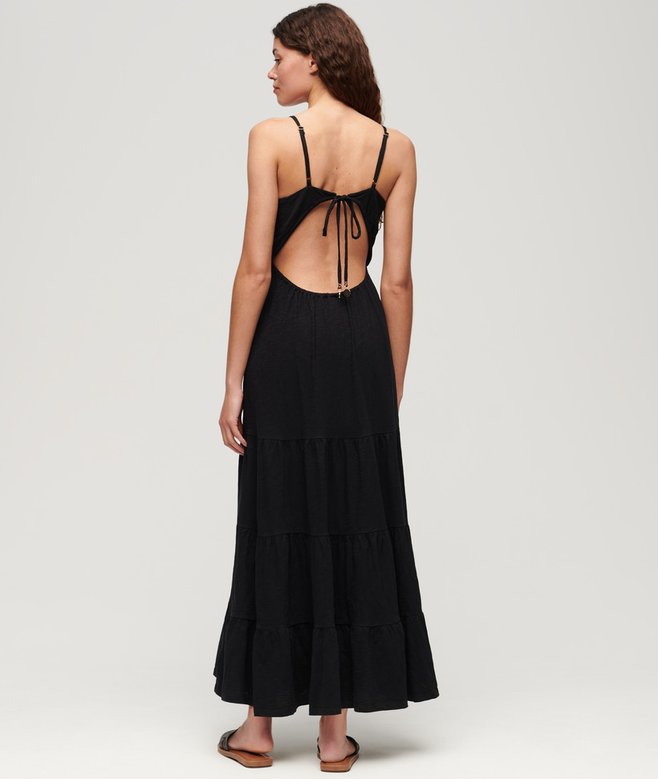 Superdry Ameera Cami Dress - Vestito Lungo In Tessuto Leggero Per Donna, Modello Tubino Con Spalline