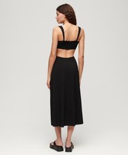 Jersey Cutout Midi Dress