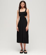 Jersey Cutout Midi Dress