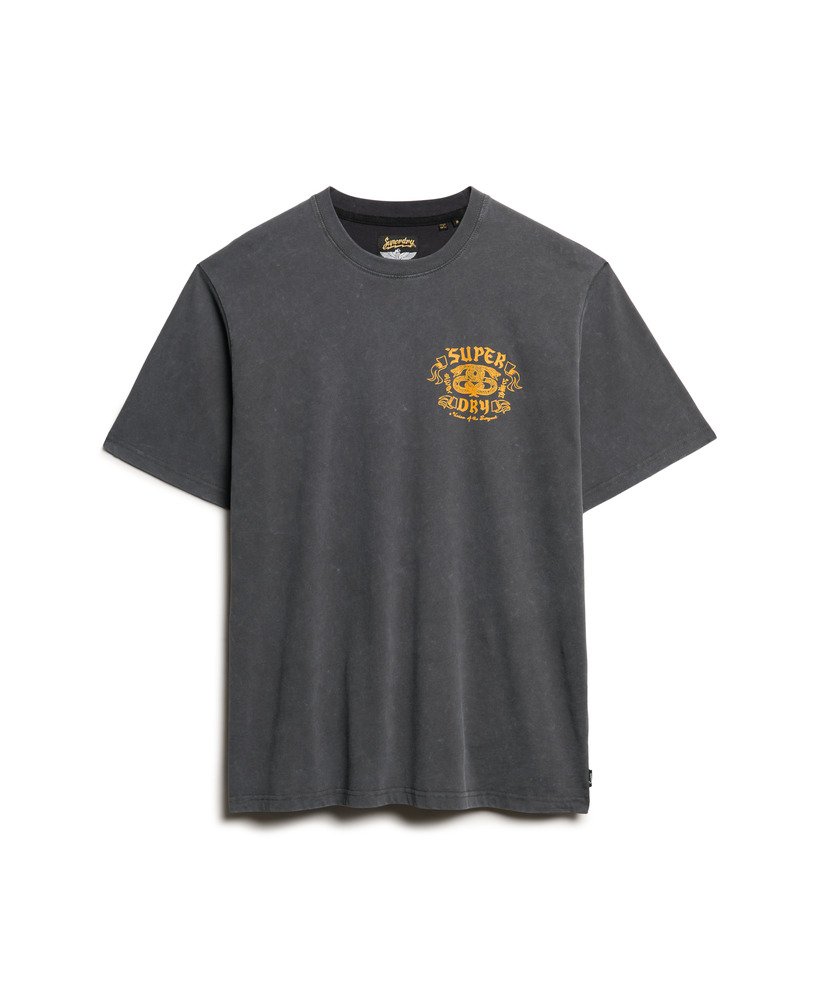 Superdry ロゴ バイカー ロック グラフィック 半袖 Tシャツ 茶 upload9223368955666508004.jpg?