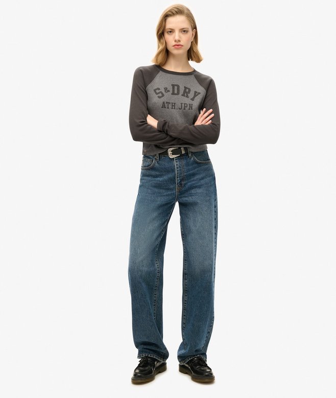 Athletic Essentials Rib Slim Long Sleeve Top
