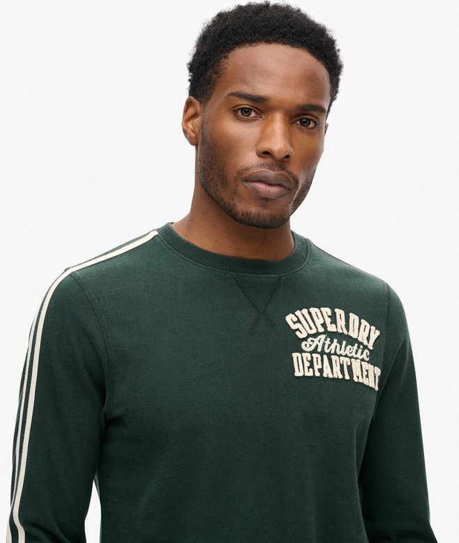 Vintage Athletic Long Sleeve Striped Top