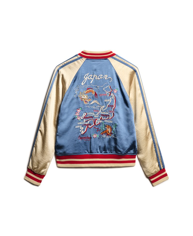 Sukajan Embroidery Souvenir Jacket Bomber, Jacket Embroidered, Scorpion Bomber | JE GALLERY
