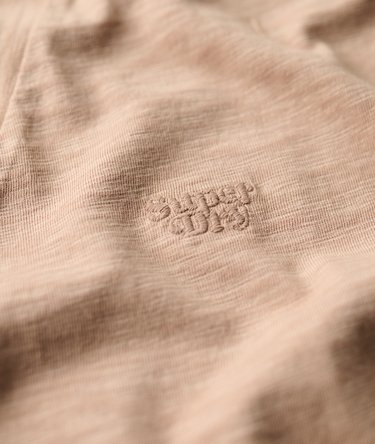 Slub Embroidered V-Neck T-Shirt Image 4