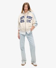 Athletic Essentials Applique Loose Zip Track Top