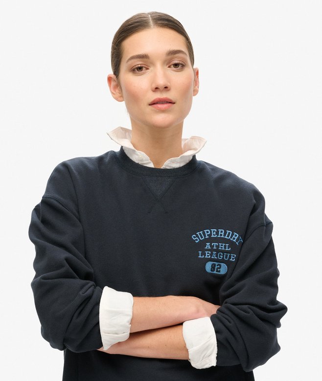 Athletic Essentials Loose Crop Crew Sweatshirt