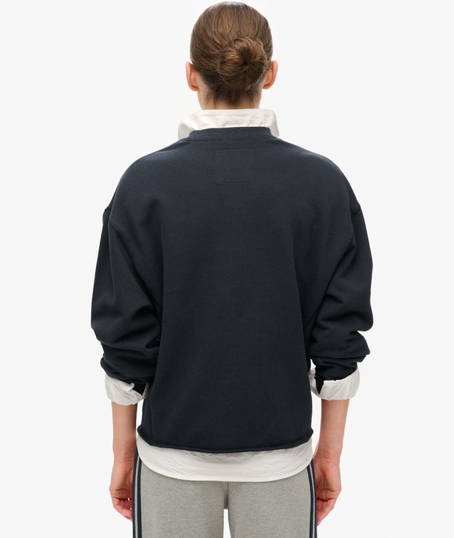 Athletic Essentials Loose Crop Crew Sweatshirt