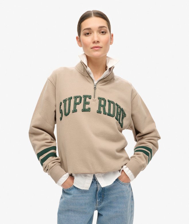 Athletic Essentials Applique Half Zip Sweatshirt