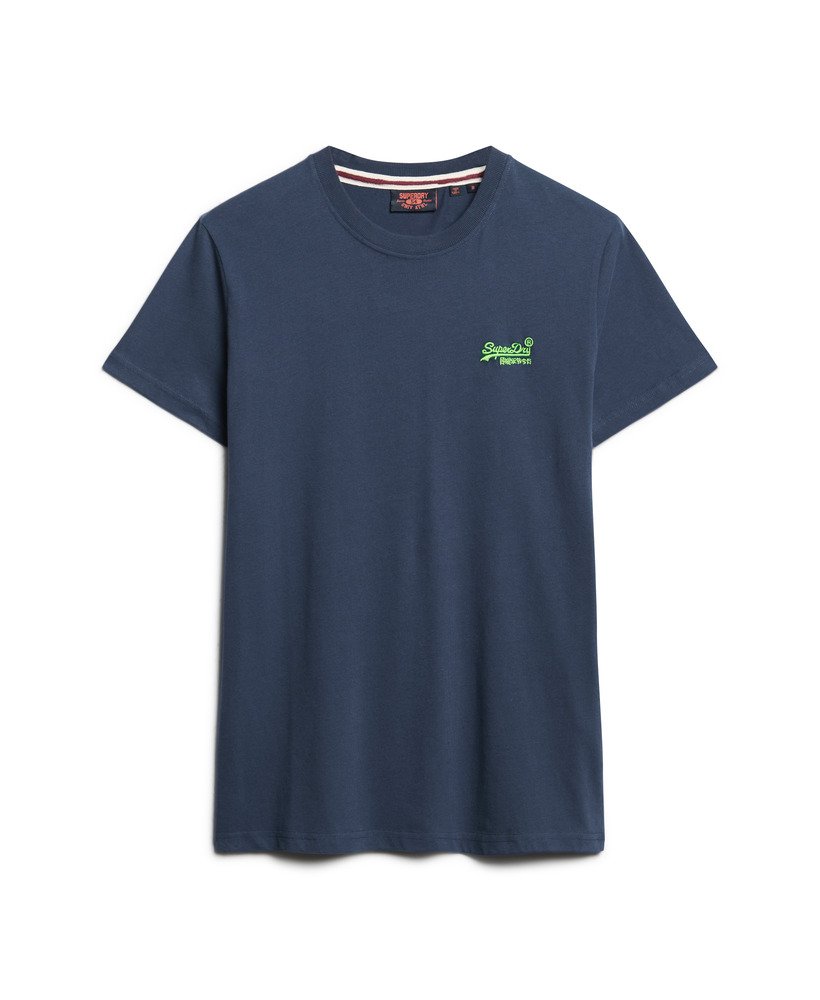 mens Organic Cotton Essential Logo T-Shirt in Lauren Navy
