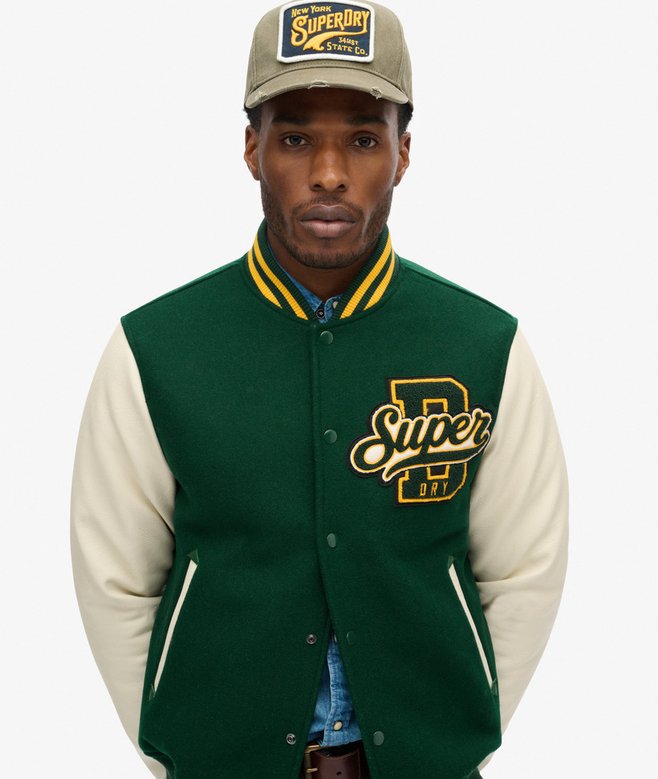 Varsity Wool Bomber Jacket