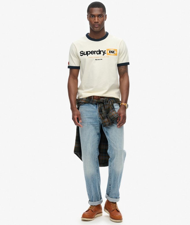 Core Logo Ringer Workwear Graphic T-Shirt
