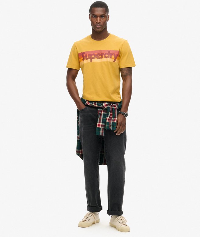 Retro Stripe Logo T-Shirt