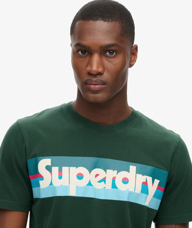Retro Stripe Logo T-Shirt