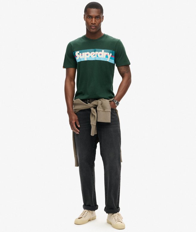 Retro Stripe Logo T-Shirt