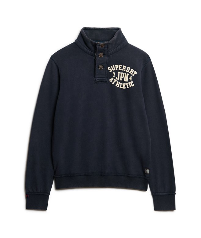 Vintage Athletic Half Button Sweatshirt