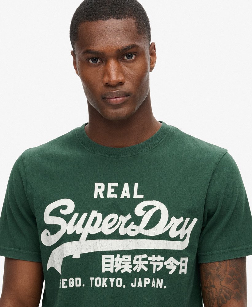 mens Vintage Logo Graphic T-Shirt in ENAMEL GREEN | Superdry US