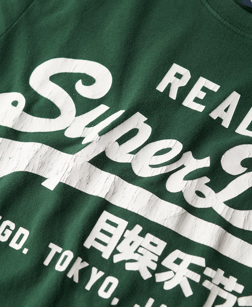 mens Vintage Logo Graphic T-Shirt in ENAMEL GREEN | Superdry US