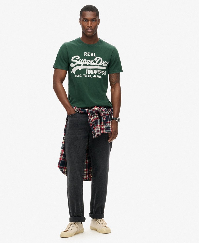 mens Vintage Logo Graphic T-Shirt in ENAMEL GREEN | Superdry US
