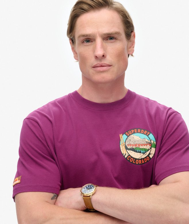 Travel Postcard Chest Print T-Shirt