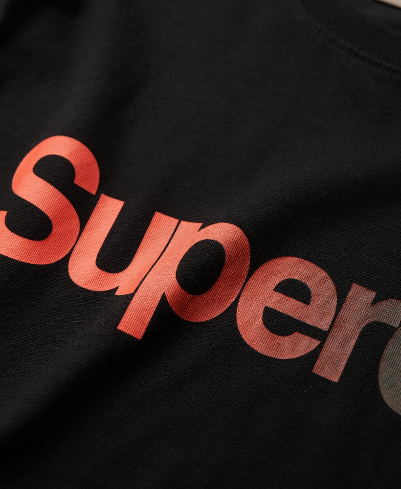 mens Core Logo Fade Loose T-Shirt in Black | Superdry UK