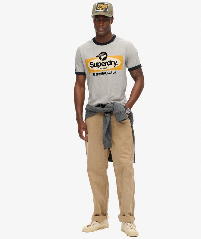 Core Logo Ringer Workwear Graphic T-Shirt
