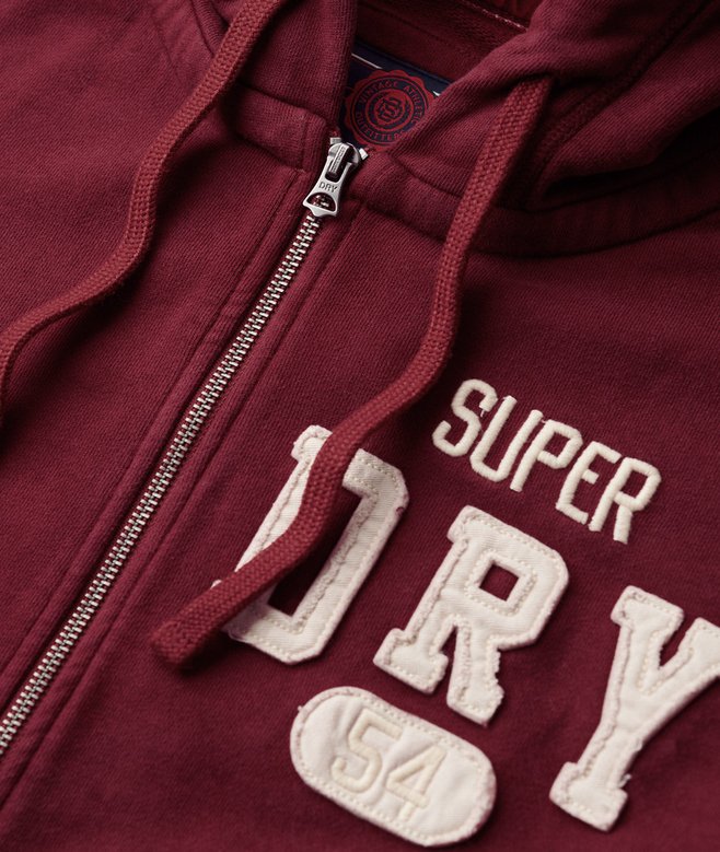 Vintage Athletic Zip Hoodie