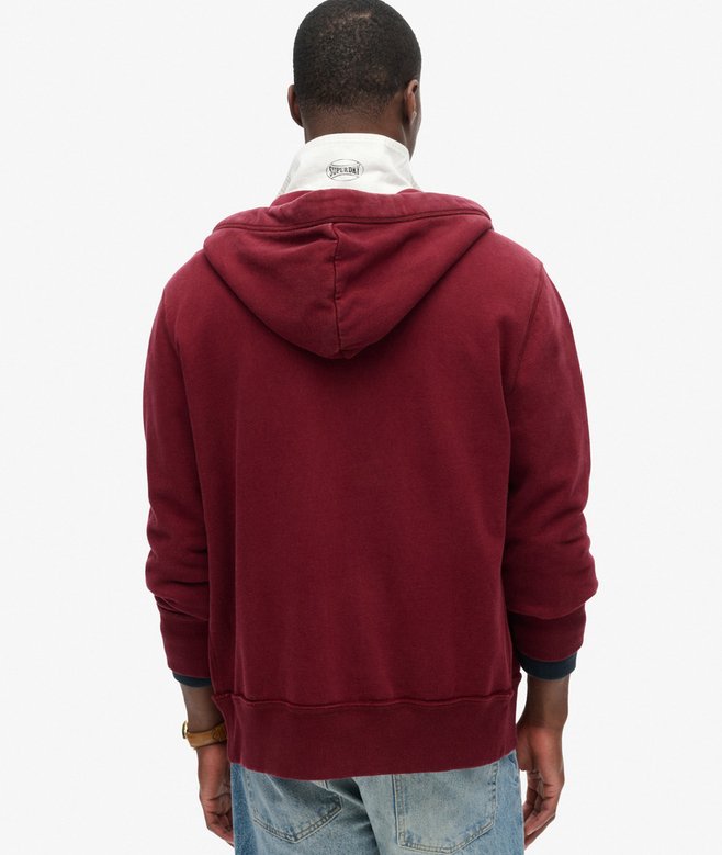 Vintage Print Loose Sport Hoodie main image 0