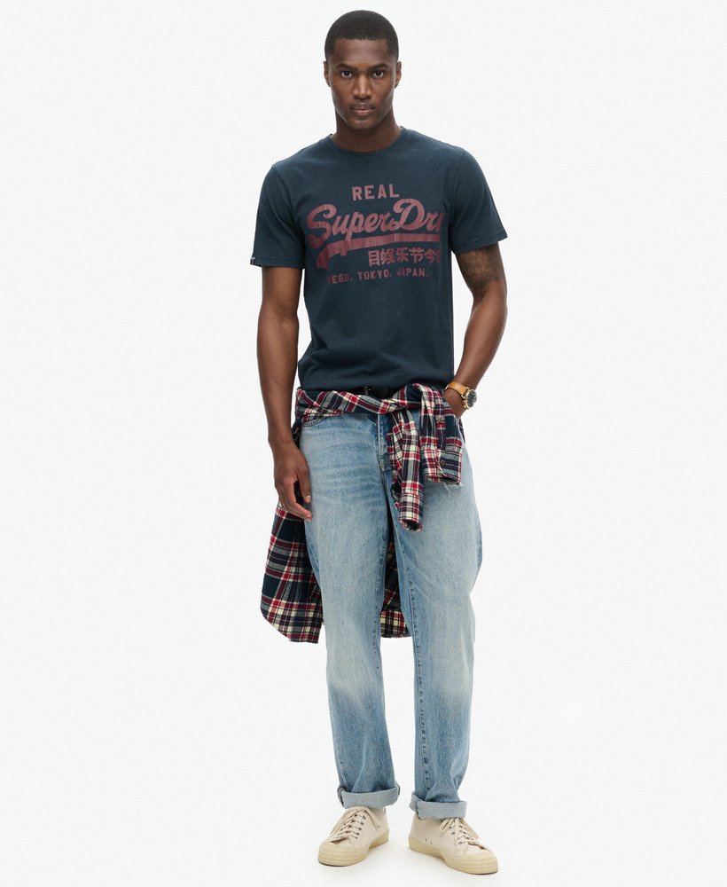 Superdry★クラシック グラフィック ロゴ☆Tシャツ mens Vintage Logo Graphic T-Shirt in Eclipse Navy | Superdry US