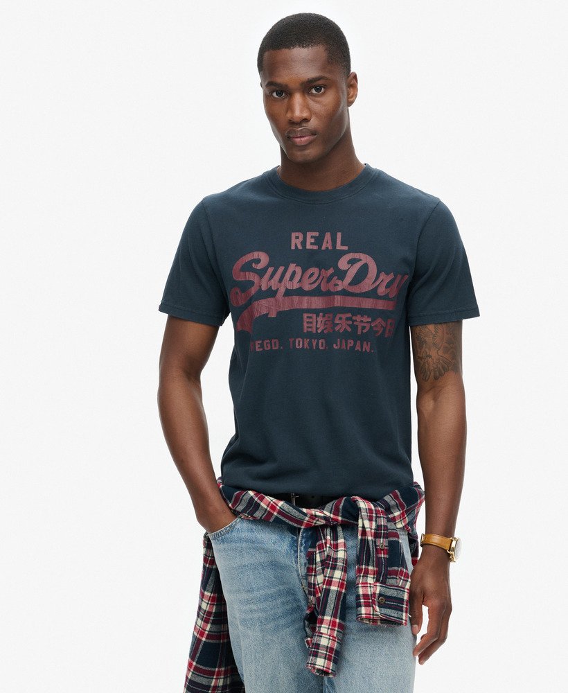 mens Vintage Logo Graphic T-Shirt in Eclipse Navy | Superdry US