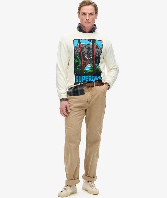 Travel Postcard Graphic Crew Sweatshirt
