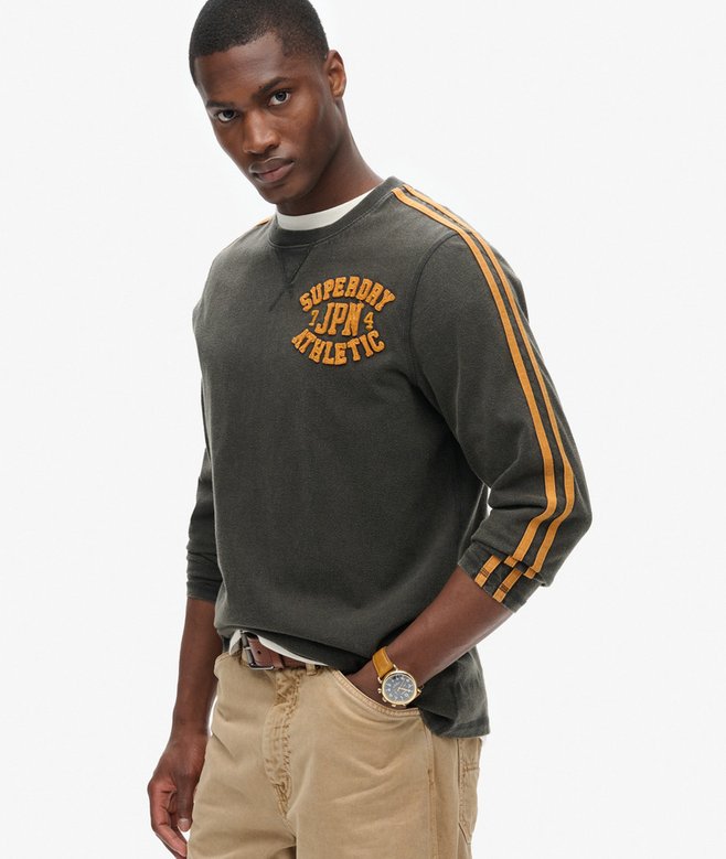 Maglia a righe a maniche lunghe Vintage Athleticwashed black da