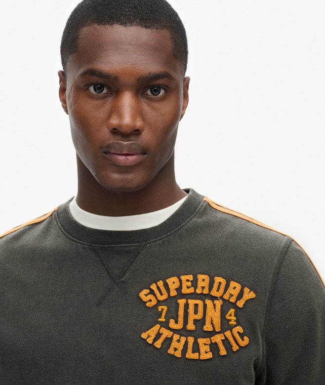 Vintage Athletic Long Sleeve Striped Top
